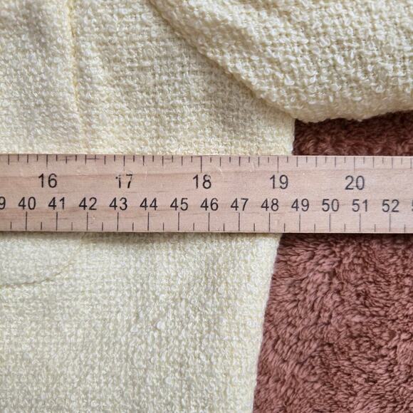 Vintage Y2K Perry Ellis Tweed Blazer 8 Yellow Old Money Prep Workwear Jacket - Picture 9 of 10